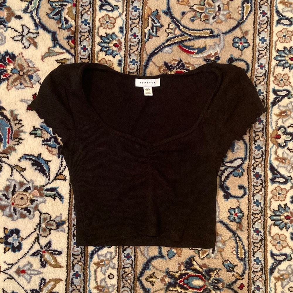 Dainty Black Crop Top